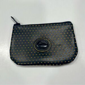 Dooney & Bourke Black and Gold Dotted Coin Pouch